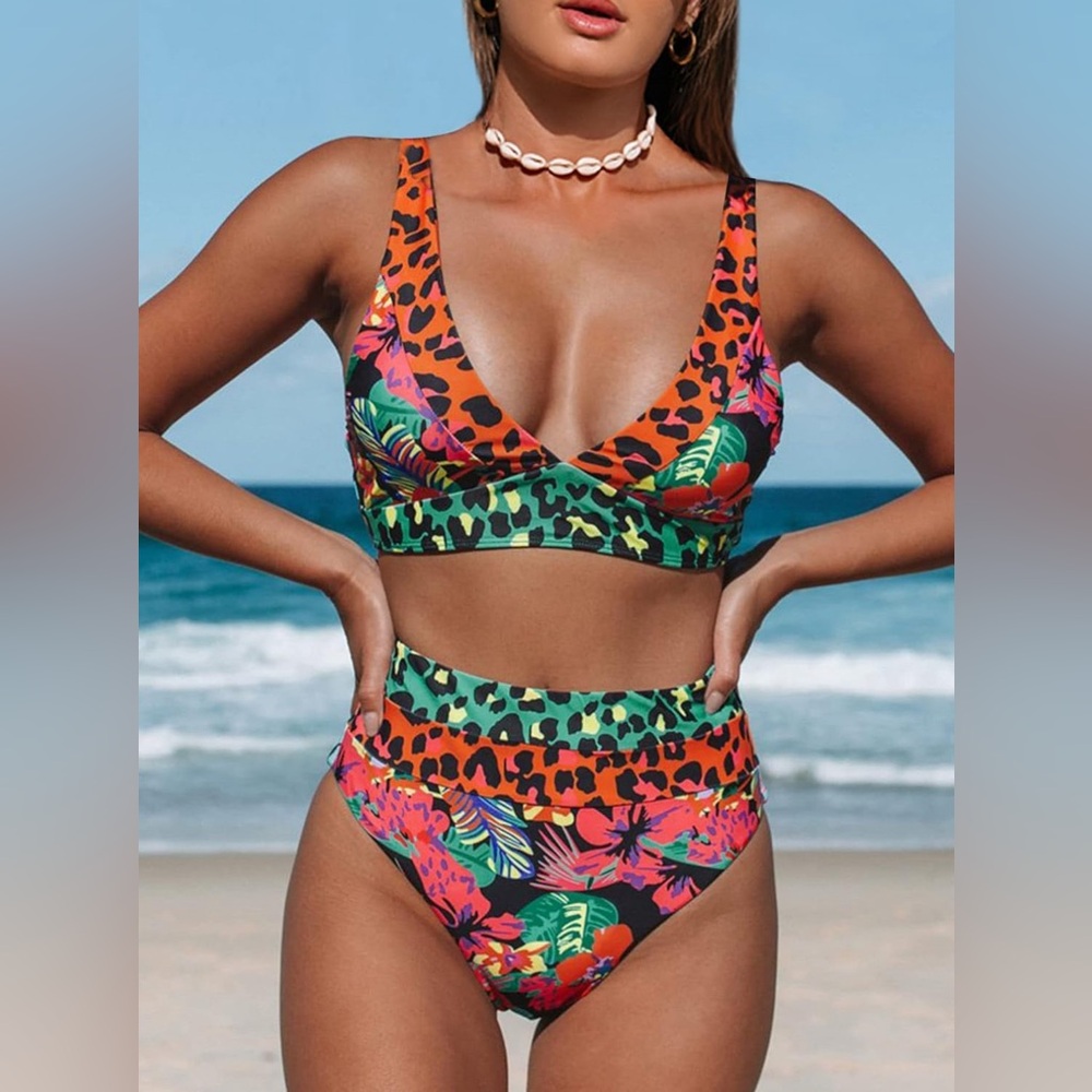 Tropical Leopard Bikini Set